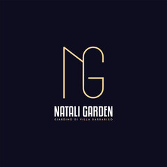 Alphabet letter icon logo Gn, NG, GN Logo Emblem Monogram, Letters monogram icon logo NG,GN,G and N