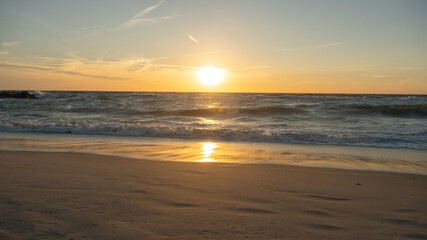 sunset over the baltic sea