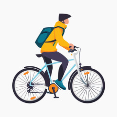 Obraz premium Cyclist riding bike outdoors