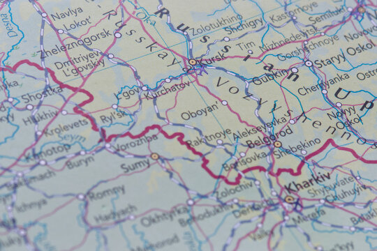 The city of Kursk in the Russian Federation, shown on a map.