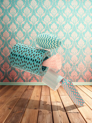 Contemporary Abstract Art with Vintage Textures