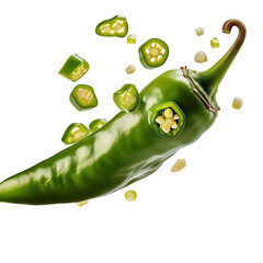 Naklejka premium Fresh Green Chili PNG