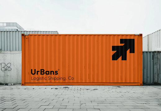 Shipping Container Mockup With Generative AI
