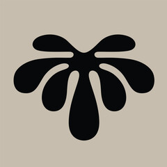 black nature leaf abstract logo