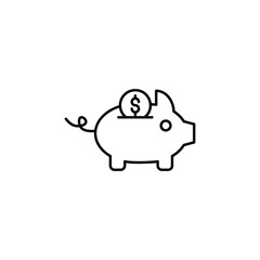 Savings icon design with white background stock illustration