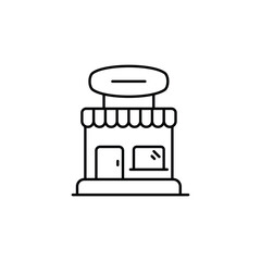 Shopping Mall icon design with white background stock illustration