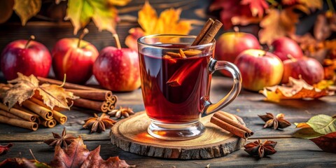 Fototapeta premium mulled wine with spices