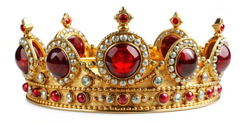 golden crown isolated on white