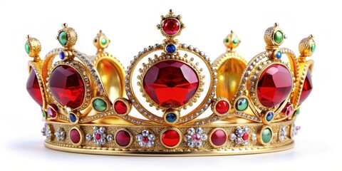 golden crown isolated on white