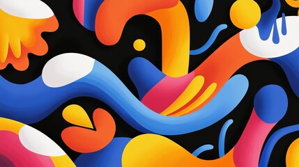 Naklejka premium Hand-drawn typography, creative twist, vibrant colors, intricate details, whimsical design