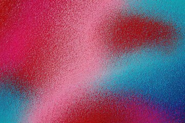 Naklejka premium Vibrant Color Gradient Background with Grainy Noise Texture in Red Pink Cyan and Blue