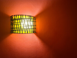 Bamboo lamp decoration in living room