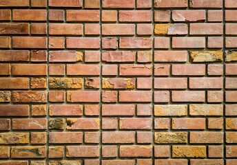 Red brick wall texture or background.
