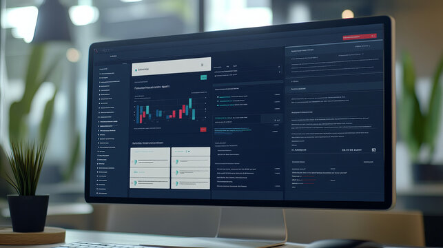 CRM system, Customer Interaction Tracking: A CRM system interface displaying recent customer interactions, including emails, calls, and meetings. The screen shows detailed notes and follow-up tasks 