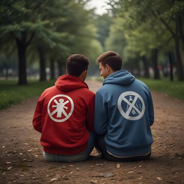 Love and brotherhood between people bring friendliness, happiness and reassurance to each other 