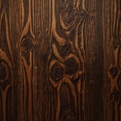 Rich Wood Grain Texture: Deep Brown Tones with Intricate Patterns, Visible Knots, and Realistic Three-Dimensional Finish, Combining Polished and Rugged Elements.