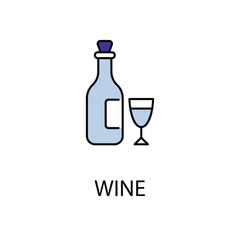 Wine icon design with white background stock illustration