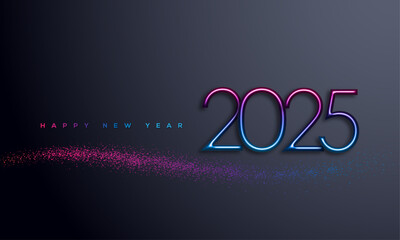 2025 Happy New Year Greeting Card