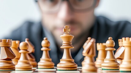 Chess game with focus on strategic planning and tactics