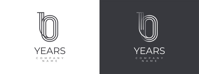 10 years anniversary logo template design