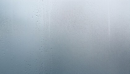 closeup view capturing the intricate condensation of fog on a window glass surface, showcasing the...