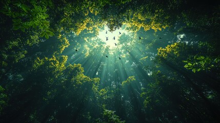 Obraz premium Sunlight Through the Canopy