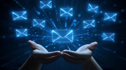 Businesses utilize electronic mail and newsletters as part of their online marketing strategy, sending messages through various platforms such as social media and mobile phones