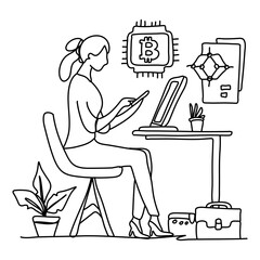 Explore the world of Decentralized Finance DeFi through captivating flat illustrations that simplify complex concepts in a visually appealing manner