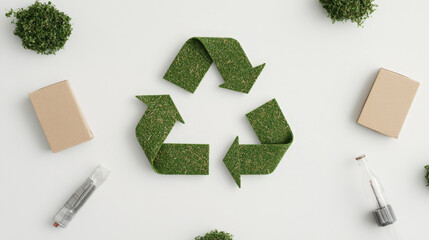 Circular economy concept with energy from waste processes, zero waste energy, sustainable solutions 