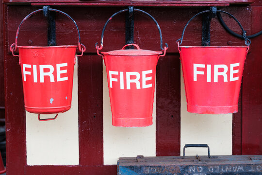 Fire Buckets at train station