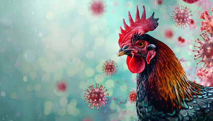 bird flu Chicken and virus