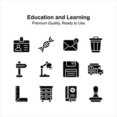 Get your hands on this carefully crafted education and learning icons