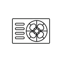 AC outdoor unit icon vector isolated