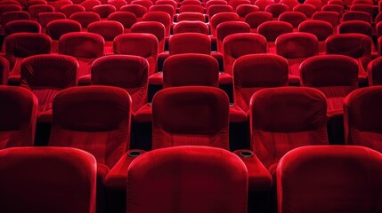 Obraz premium Empty Red Theater Seats