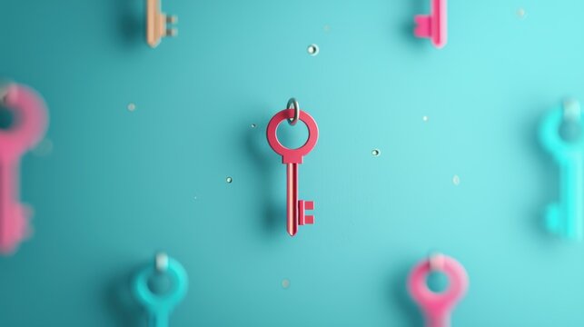 A creative composition highlighting the symbolic importance of keys in the context of security and safety, using visual elements to evoke a sense of reliability and trust.