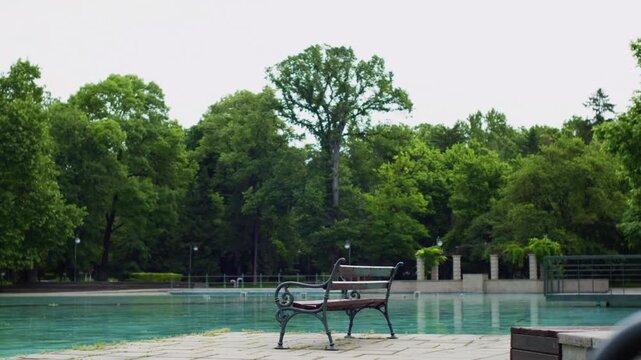 Empty bench in the park