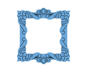 Frame in flat style. Hand drawn vector illustration.