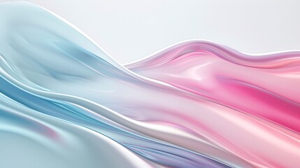 Fototapeta premium A dynamic 3D background with fluid, wave-like forms and vibrant colors. The design includes generous copy space on the left side.