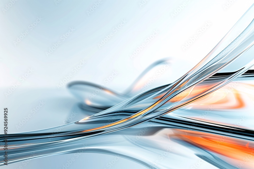 Poster a 3d background featuring smooth, intertwined curves and glowing edges, creating a sense of motion a