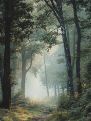 Obraz premium Serene Forest Path