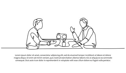 Continuous one line design of currently doing a podcasts. Minimalist style vector illustration on white background.