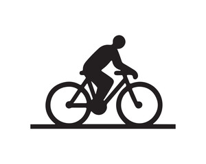 silhouette of a bicycle icon vector logo template
