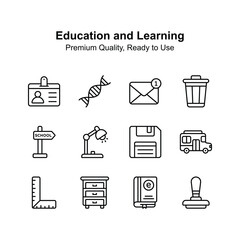 Get your hands on this carefully crafted education and learning icons