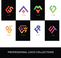 Logo set modern and creative branding idea collection for business company simple logos minimalist