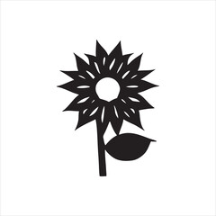 Flower icon vector art illustration black color