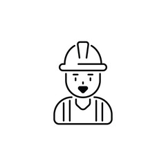 Contractor icon design with white background stock illustration