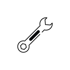Wrench icon design with white background stock illustration