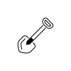 Shovel icon design with white background stock illustration