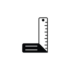 Ruler icon design with white background stock illustration