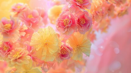 Beautiful arrangement of soft pastel flowers showcasing delicate petals and vibrant colors, perfect for spring and floral themes.